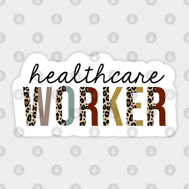 Healthcare Worker Leopard Print Funny Sticker by HeroGifts